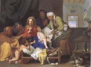 Brun, Charles Le Holy Family with the Infant Jesus Asleep (mk05) oil painting on canvas